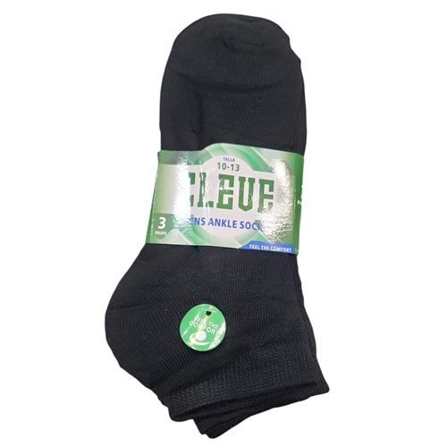 MEN'S BLACK ANKLE SOCKS 10-13